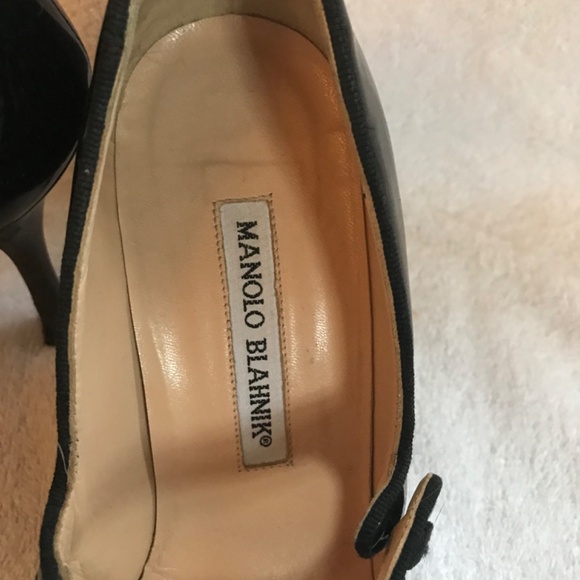 Manolo Blahnik Patter Leather Mary Jane Pumps - Picture 2 of 3